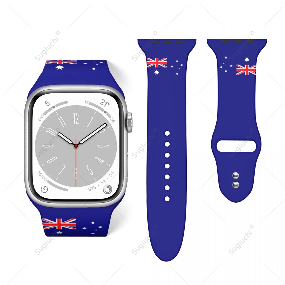 3D Printing Watch - ユニセックスオーストラリア国旗 3D 印刷スポーツストラップ Apple Watch バンドウルトラ