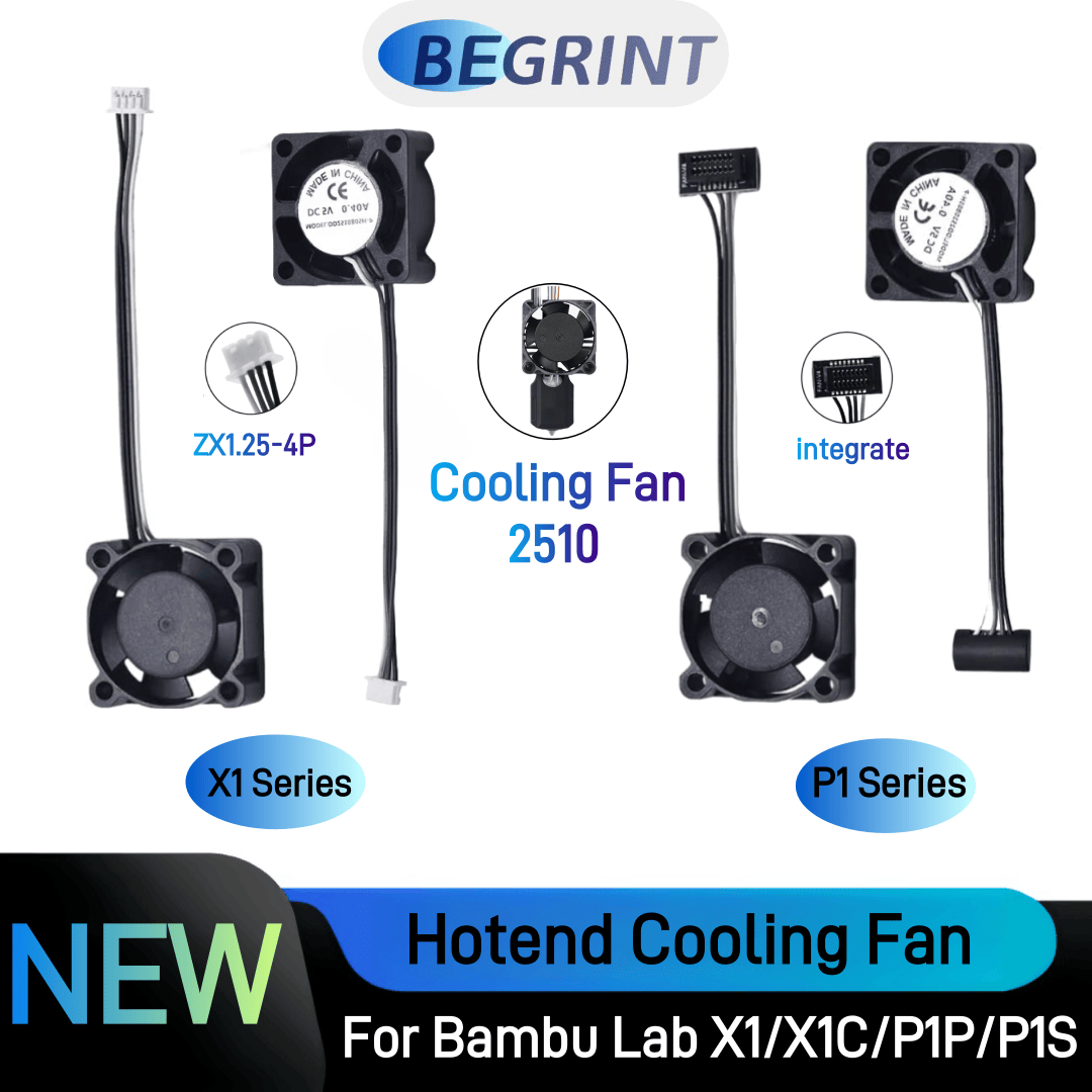 3D Printing Bambu Lab A1 - Bambu Lab X1/P1用ファン2510、ケーブル付きホットエンド冷却ファン、Bambu X1C P1S P1P