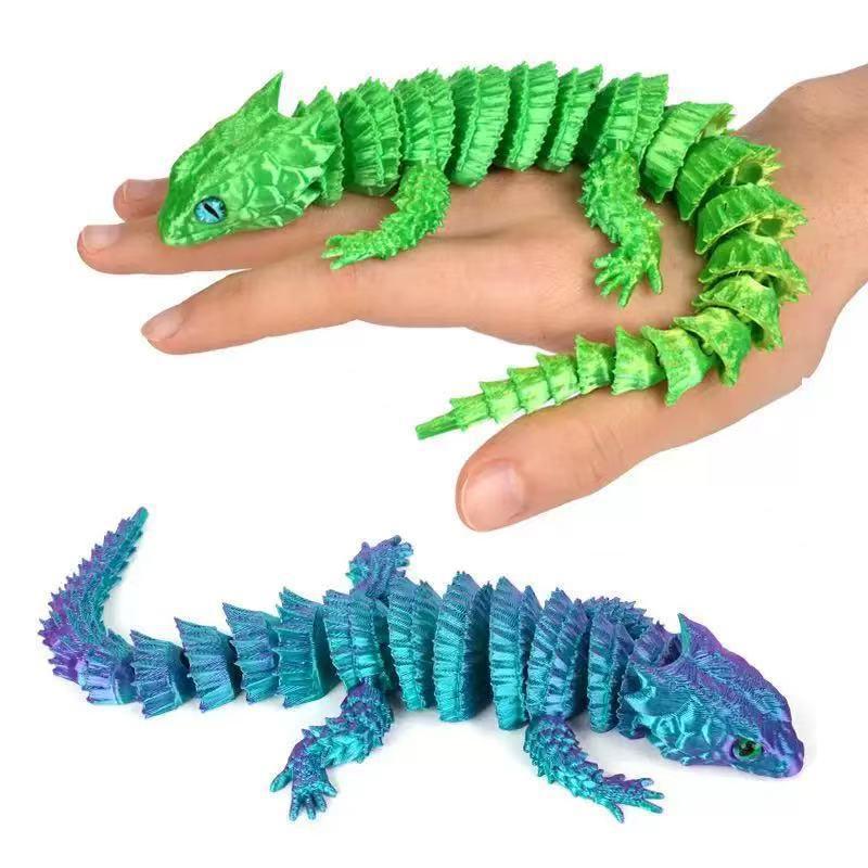 3D Printing Lizard - 3D プリント結合トカゲ漫画像可動尾飾りデスクトップ子供部屋の装飾ギフト用高品質