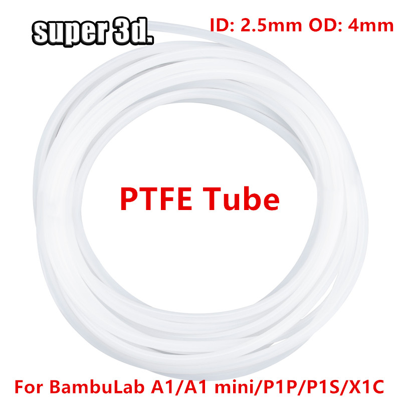 3D Printing Bambu Lab A1 - 1/2/50M Bambu Lab PTFEチューブ 内径2.5mm 外径4mm
