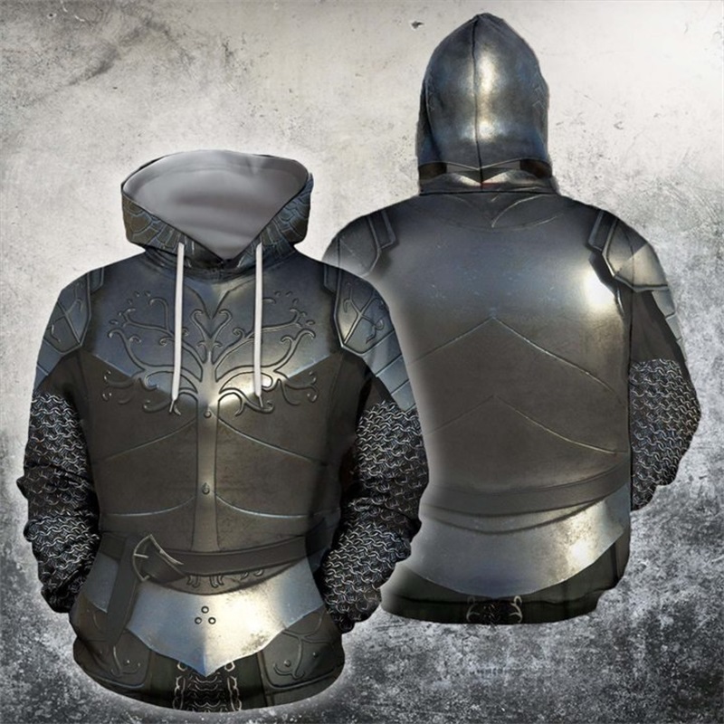 3D Printing Knight Armor - 男性と女性のための3Dプリントされたセーター,韓国の服,原宿ファッション,コスプレスーツ,ユニセックス,秋
