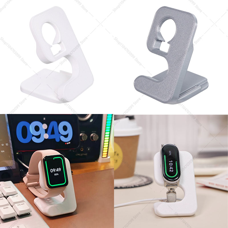 3D Printing Watch - Xiaomi Band 8Pro、9、10 NFC/9Pro、10Pro用スマートバンド充電スタンド、Xiaomi Watch S3、S4、S5用3Dプリント充電ホルダードック