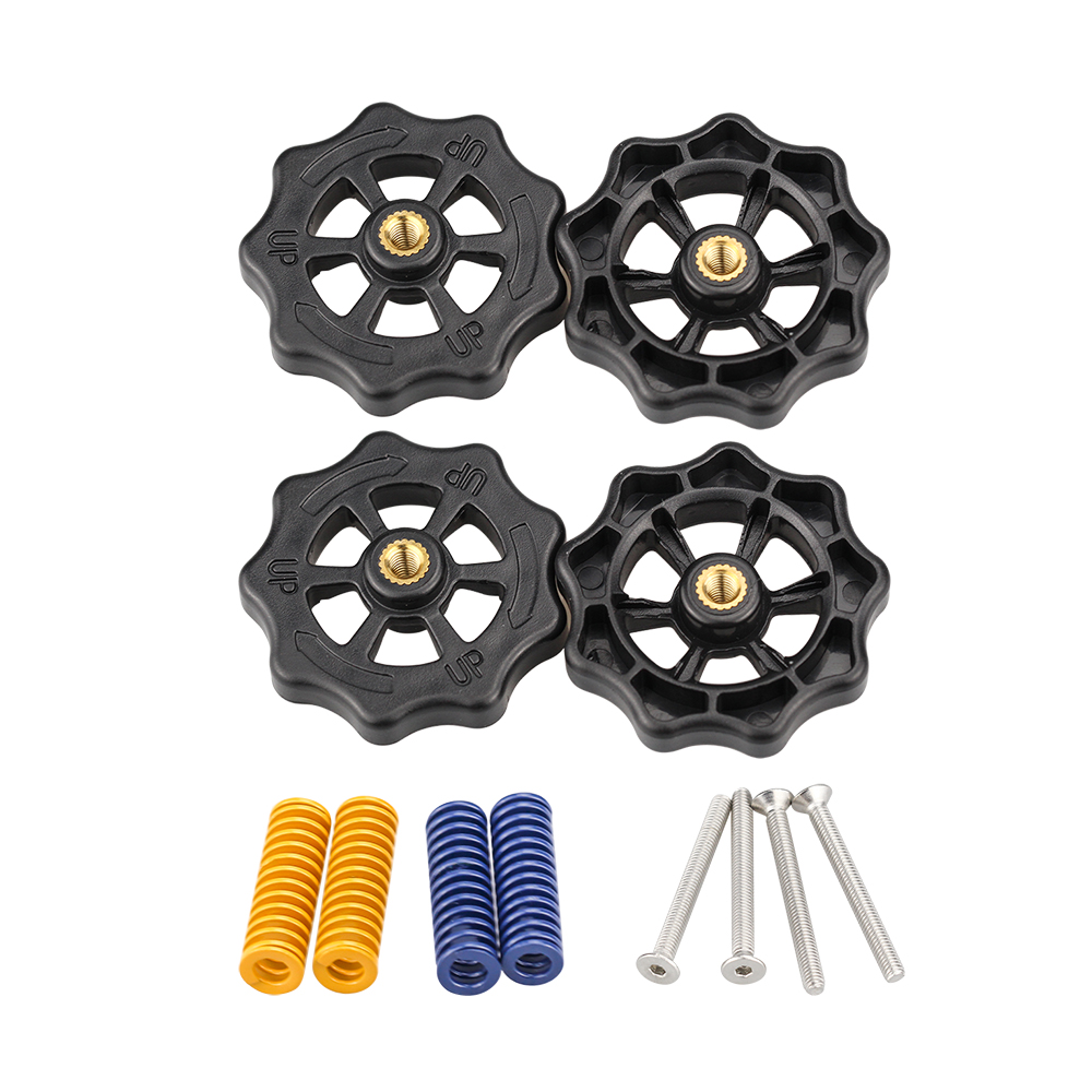3D Printer Bed Spring - 3dプリンター部品,加熱ベッド,スプリングレベリングキット,調整ナット,ネジ,ホットベッドCR-10 ender 3 mk3