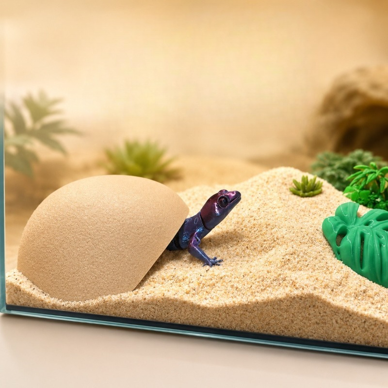 3D Printing Lizard - 3Dプリント製爬虫類隠れ家洞窟シェルターボックス、レオパードゲッコ、トカゲ、サソリの隠れ家、ビバリウム、テラリウム、景観装飾オーナメント