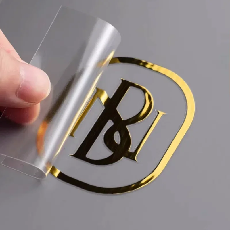 3D Printing Gold - 100枚入り カスタム転写3Dステッカー 特殊金銀UVプリントステッカー 会社ロゴ 結婚式用 パーソナライズ転写ステッカー