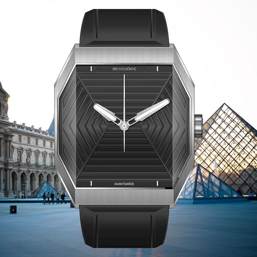 3D Printing Watch - Specht & Söhne 新しいクリエイティブデザインスクエアウォッチ男性用スポーツウォッチオクタゴンステンレス鋼 3D サファイアクリスタルリロイ