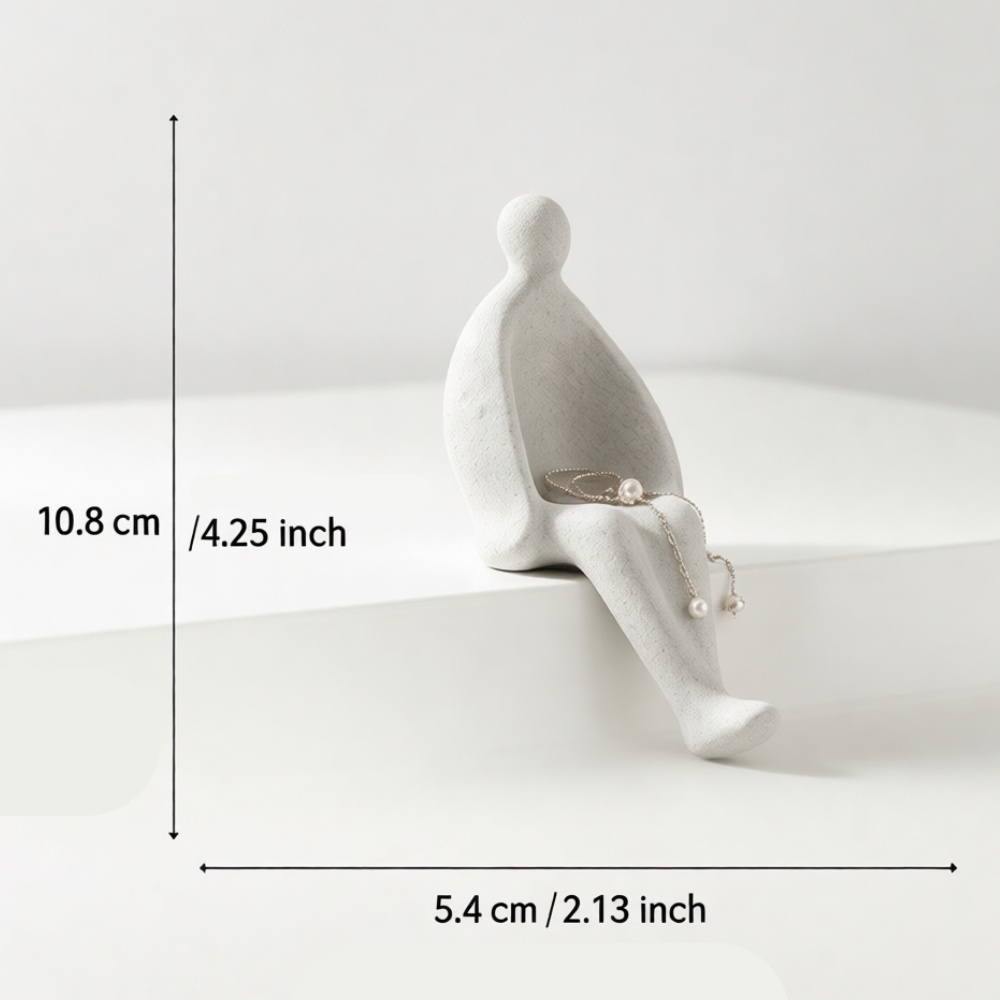 3Dプリント製グレーの座像ジュエリーディスプレイスタンド、ミ - 3D Printing Ring Holder のレビューと価格