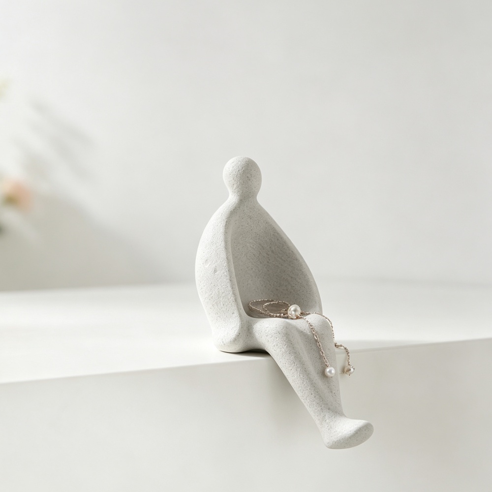 3Dプリント製グレーの座像ジュエリーディスプレイスタンド、ミ - 3D Printing Ring Holder のレビューと価格