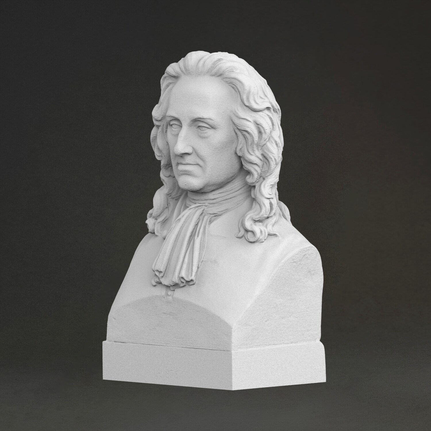 「ルートヴィヒ・ホルベル男爵」彫刻、3Dプリント樹脂製、手描 - 3D Printing Resin のレビューと価格