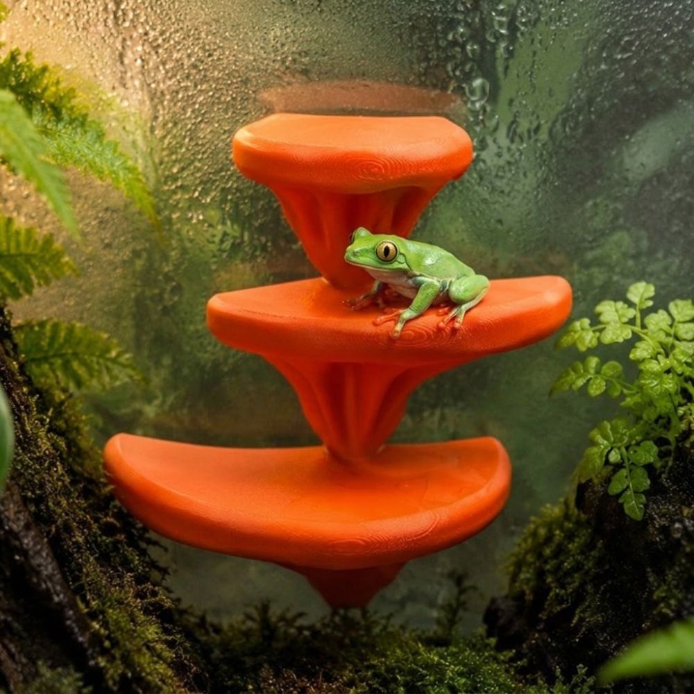 3Dプリントされたきのこ型ペット用クライミングプラットフォー - 3D Printing Lizard のレビューと価格