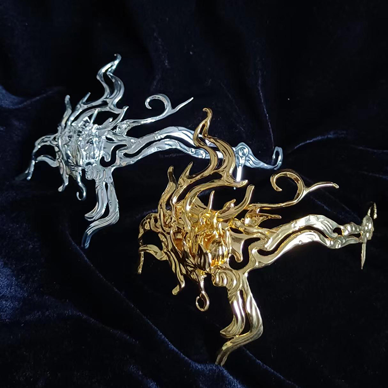 男性と女性のためのレトロな3Dプリントマスク,ハロウィーンの - 3D Printing Gold のレビューと価格
