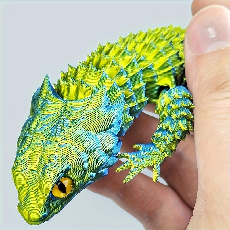 3D プリント結合トカゲ漫画像可動尾飾りデスクトップ子供部屋 - 3D Printing Lizard のレビューと価格