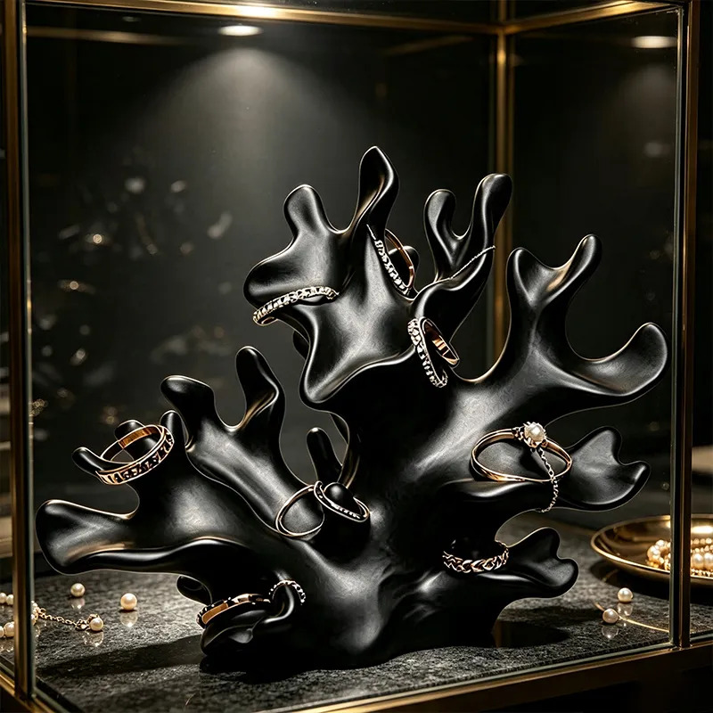 3D プリントサンゴの枝ジュエリーホルダーブラックリングディ - 3D Printing Ring Holder のレビューと価格