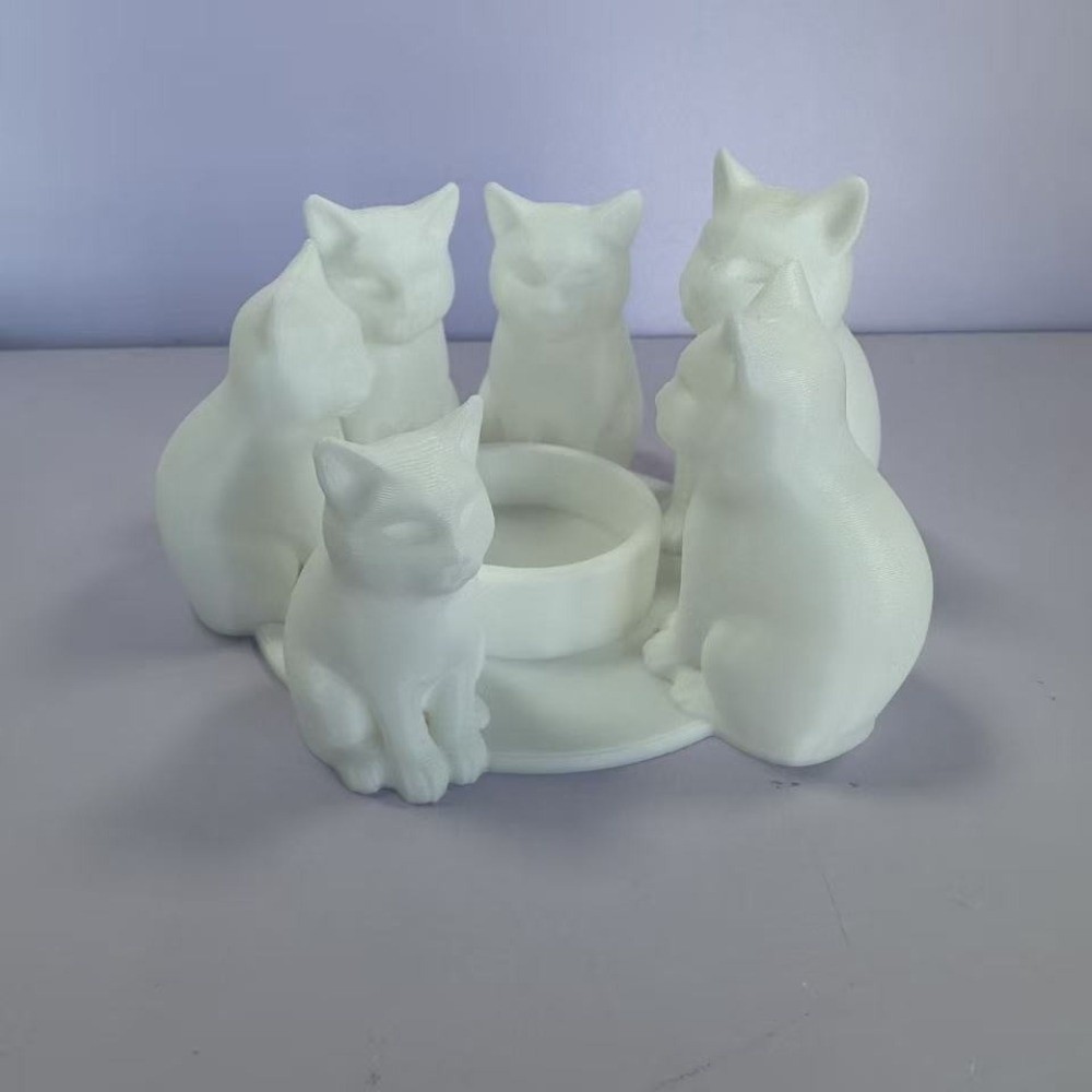 クリエイティブな漫画風猫キャンドルホルダー、装飾リング型3D - 3D Printing Ring Holder のレビューと価格