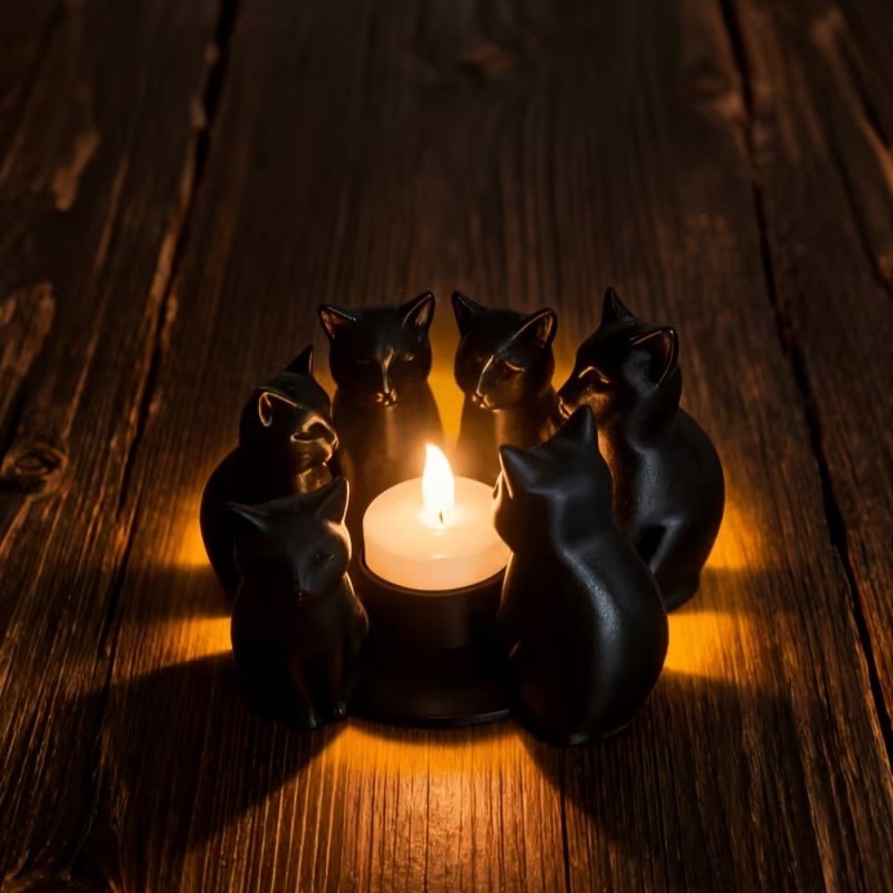 クリエイティブな漫画風猫キャンドルホルダー、装飾リング型3D - 3D Printing Ring Holder のレビューと価格