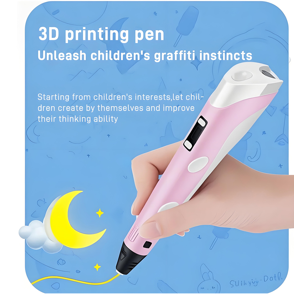 子供用3Dペン、3D描画印刷ペン、LCDスクリーン、電源アダ - 3D Printing Pen For Kids のレビューと価格