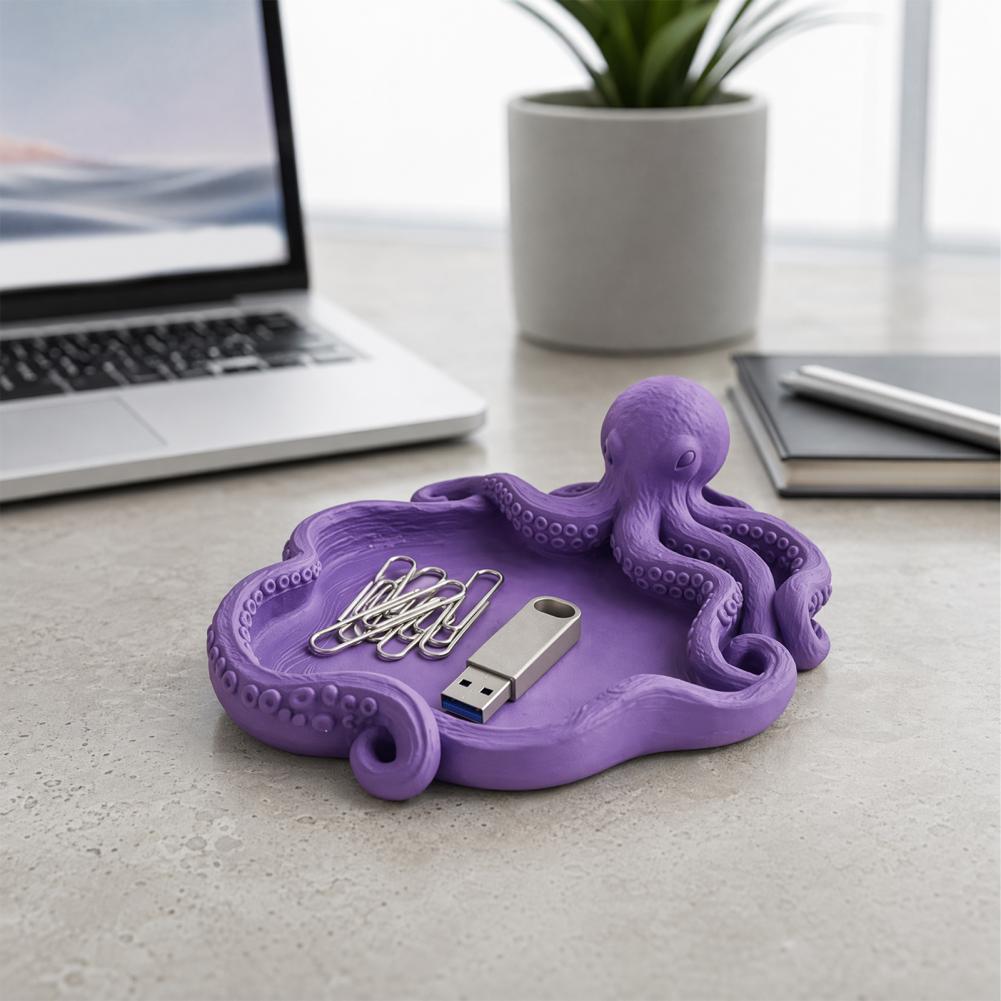 海洋収納トレイ 3Dプリント タコ型ジュエリートレイ 海洋動 - 3D Printing Ring Holder のレビューと価格