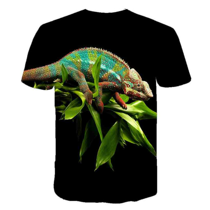 メンズレプタイル3DプリントTシャツ,ファッショナブルなカメ - 3D Printing Lizard のレビューと価格