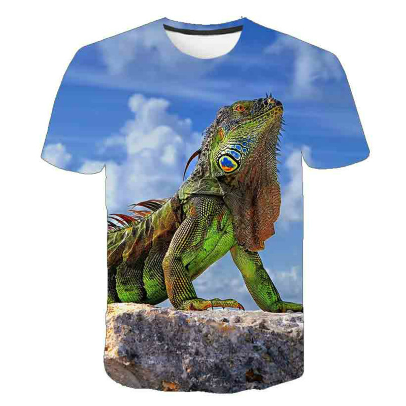 メンズレプタイル3DプリントTシャツ,ファッショナブルなカメ - 3D Printing Lizard のレビューと価格