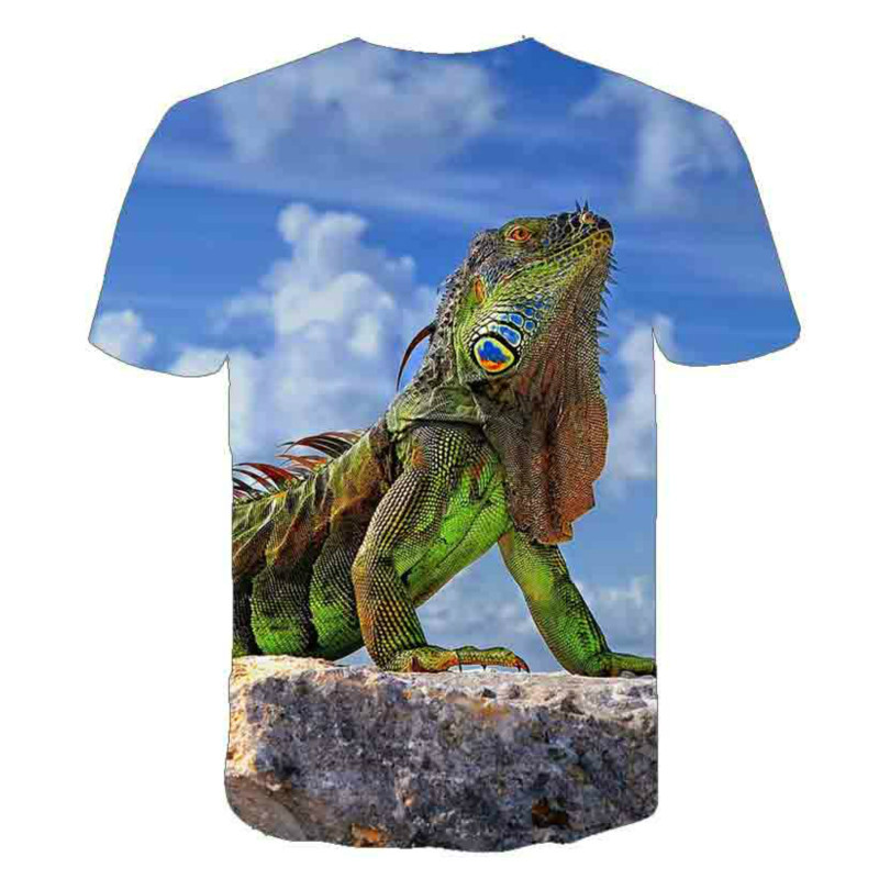 メンズレプタイル3DプリントTシャツ,ファッショナブルなカメ - 3D Printing Lizard のレビューと価格