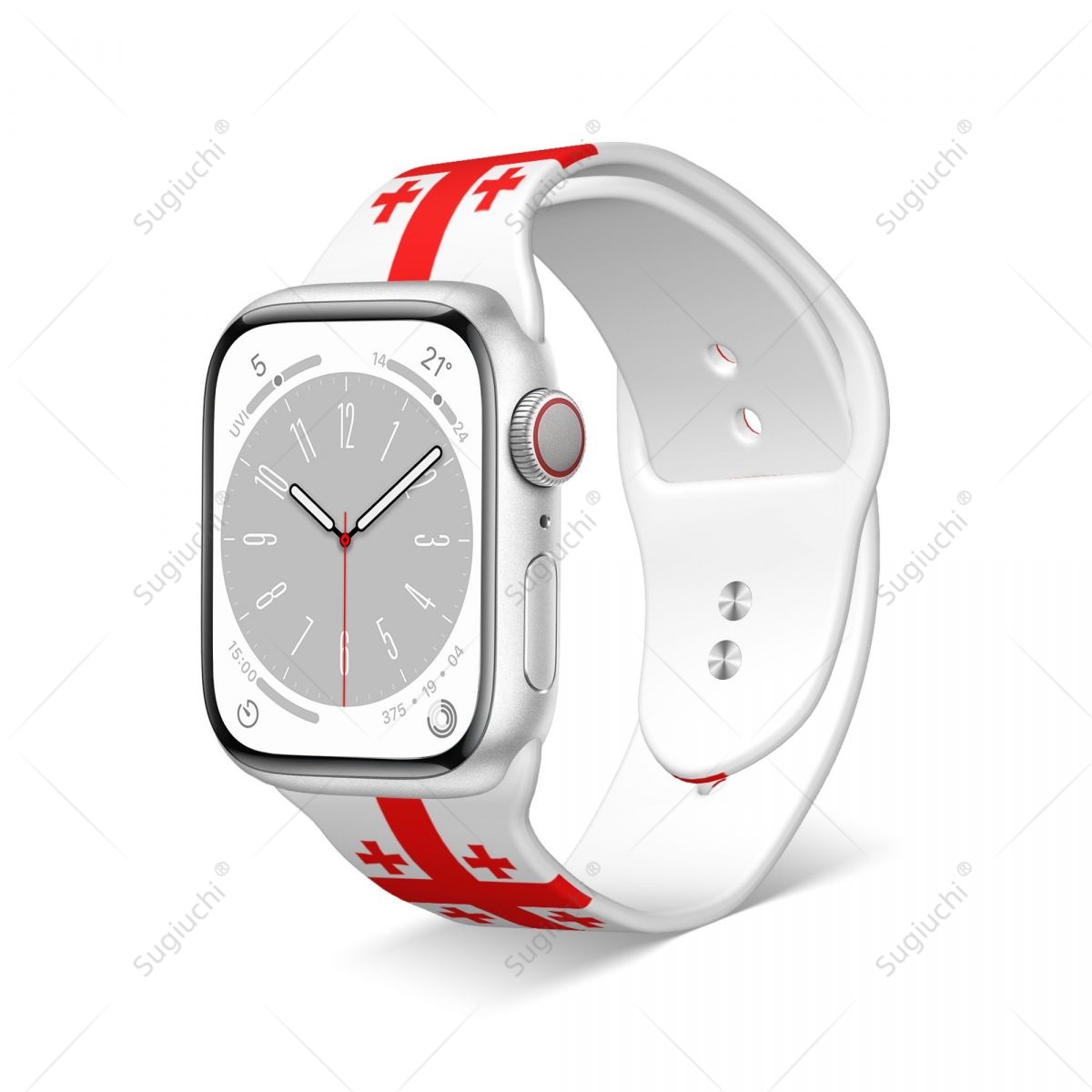 ユニセックスジョージア旗 3D 印刷スポーツストラップ Ap - 3D Printing Watch のレビューと価格