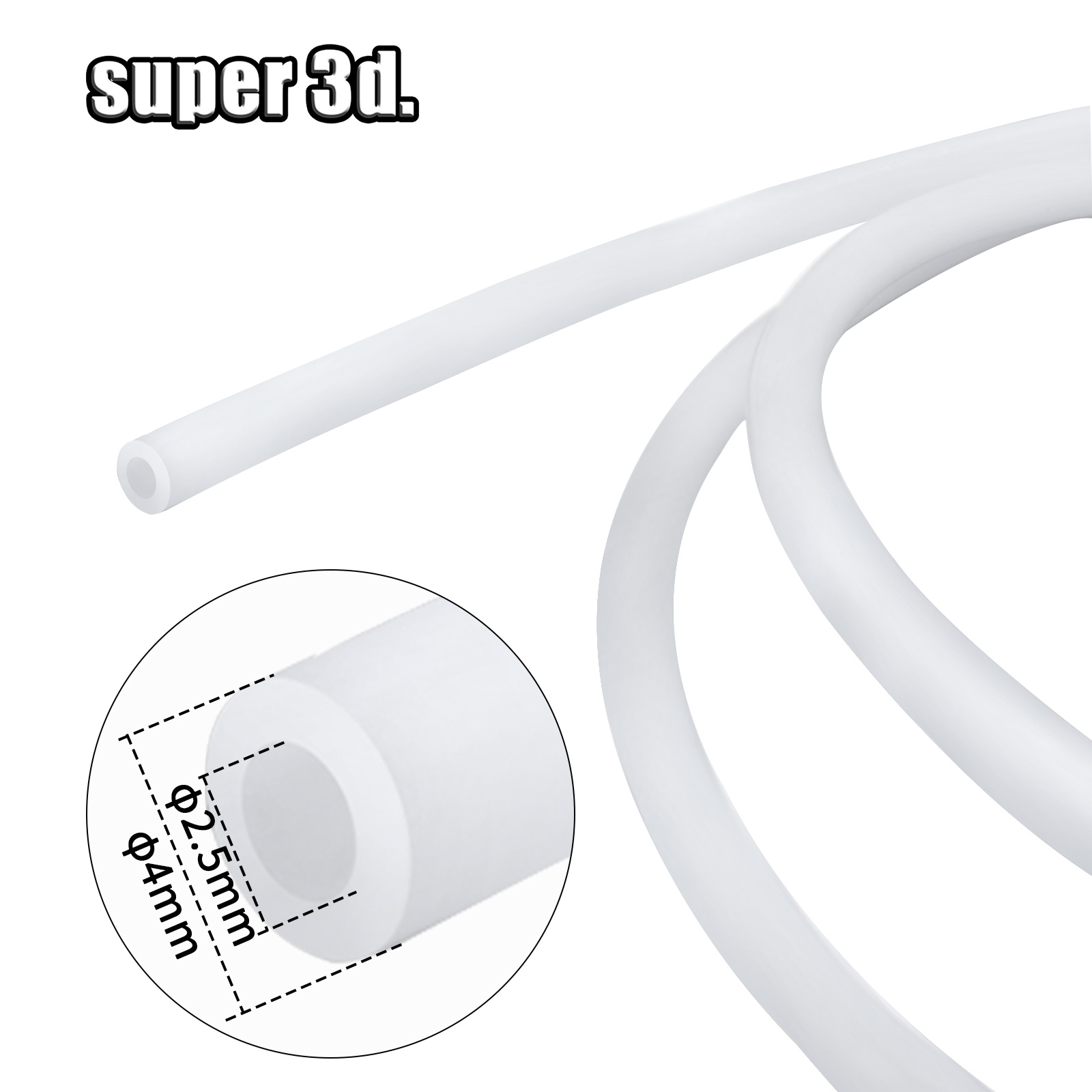 1/2/50M Bambu Lab PTFEチューブ 内径2 - 3D Printing Bambu Lab A1 のレビューと価格