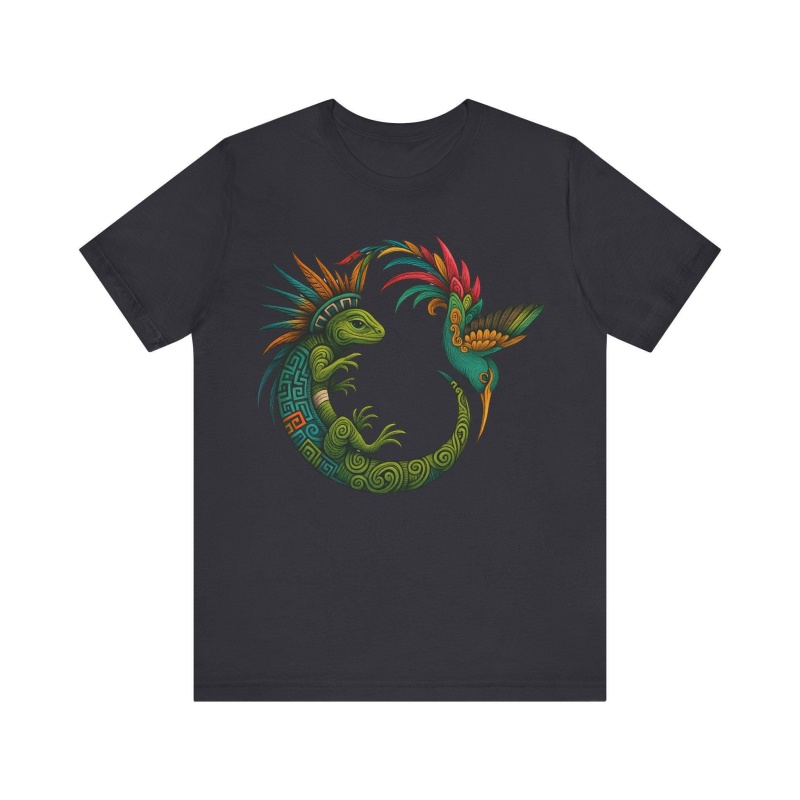 アステカトカゲハチドリ柄 Tシャツ男性用部族グラフィック 3 - 3D Printing Lizard のレビューと価格