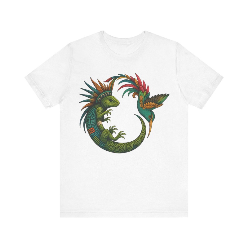 アステカトカゲハチドリ柄 Tシャツ男性用部族グラフィック 3 - 3D Printing Lizard のレビューと価格