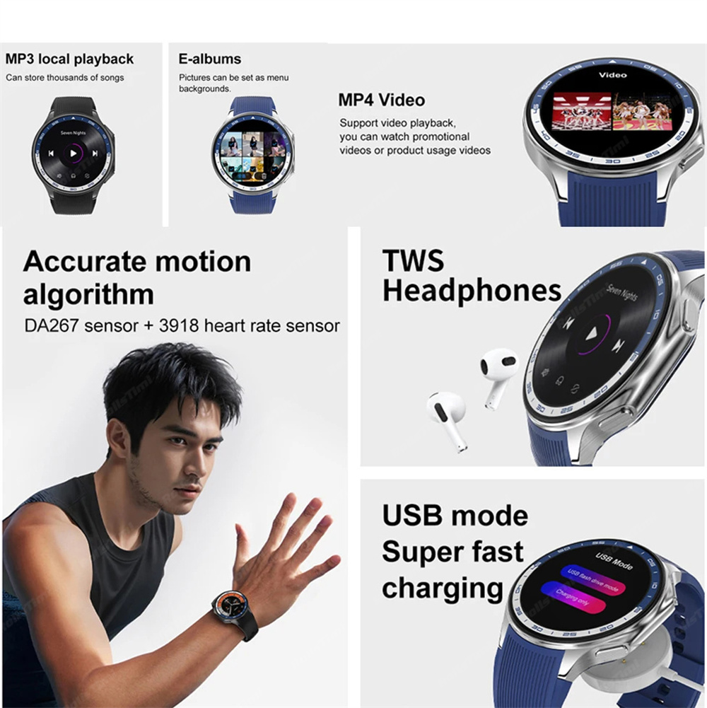 1.43 AMOLED スマートウォッチ 3D サラウンドビ - 3D Printing Watch のレビューと価格