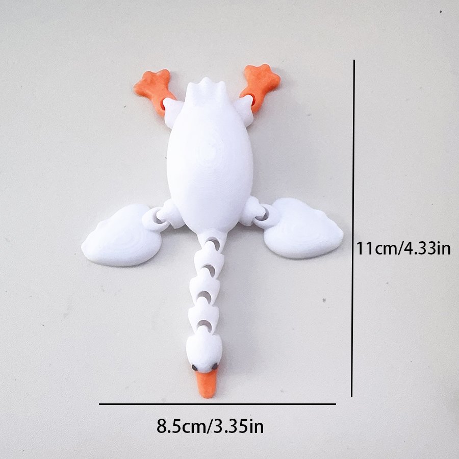可動首付き3Dプリントかわいい白いガチョウモデル、可動ジョイ - 3D Printing Lizard のレビューと価格
