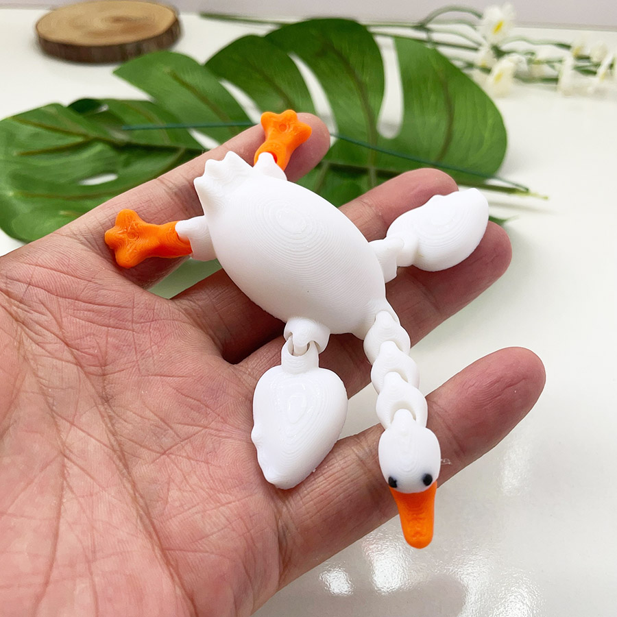 可動首付き3Dプリントかわいい白いガチョウモデル、可動ジョイ - 3D Printing Lizard のレビューと価格