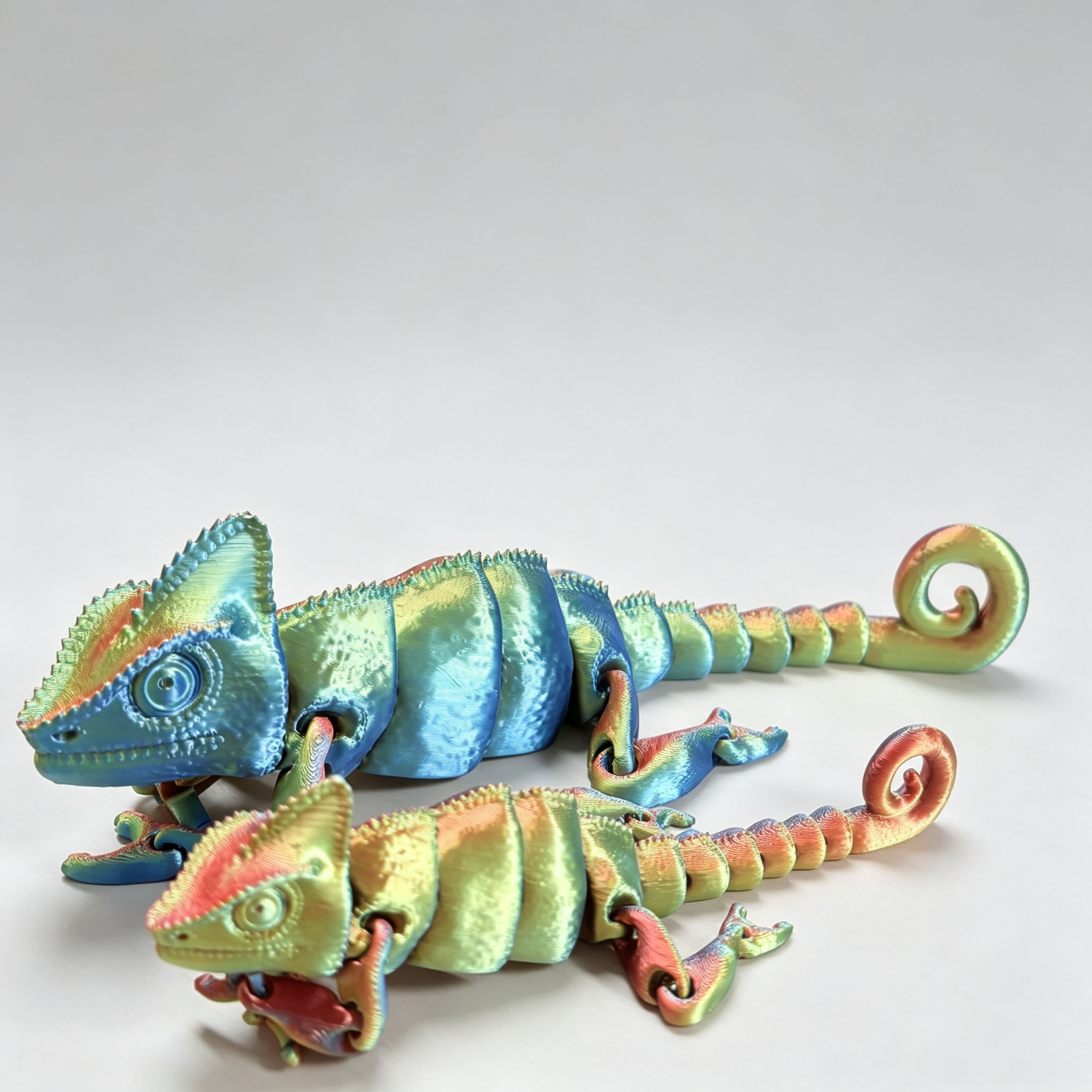 カメレオンの関節式フレキシブルフィジェットデスクフィギュアお - 3D Printing Lizard のレビューと価格