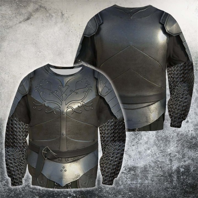 男性と女性のための3Dプリントされたセーター,韓国の服,原宿 - 3D Printing Knight Armor のレビューと価格