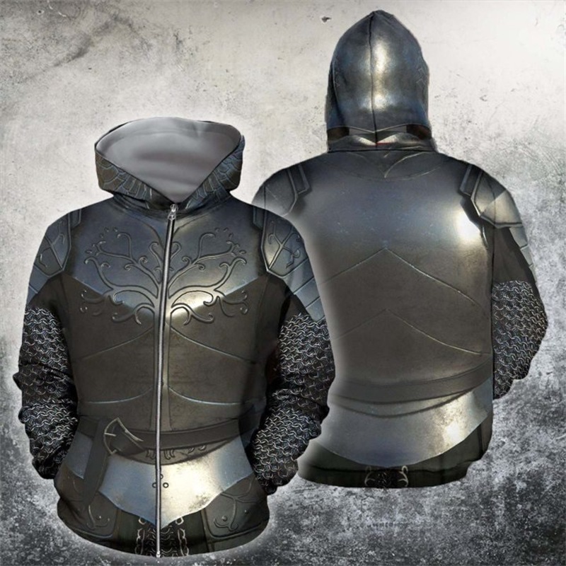 男性と女性のための3Dプリントされたセーター,韓国の服,原宿 - 3D Printing Knight Armor のレビューと価格