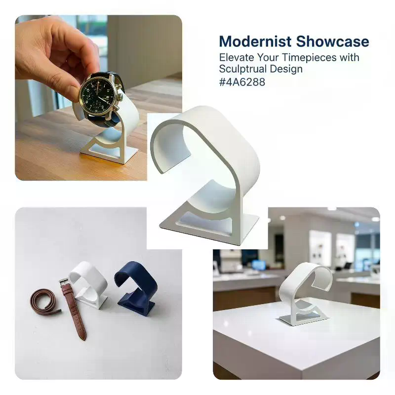 3Dプリント製の時計スタンド、滑らかな曲線デザイン、安定した - 3D Printing Watch のレビューと価格