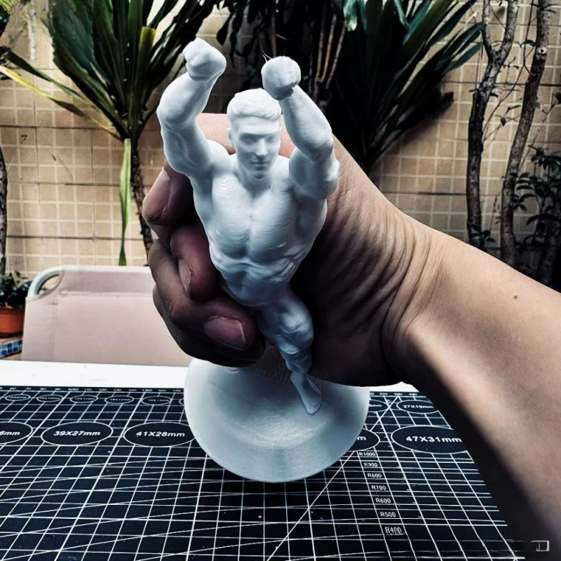 ハードコアな筋肉質の男性競技選手像 - ボディビル競技彫刻  - 3D Printing Gold のレビューと価格