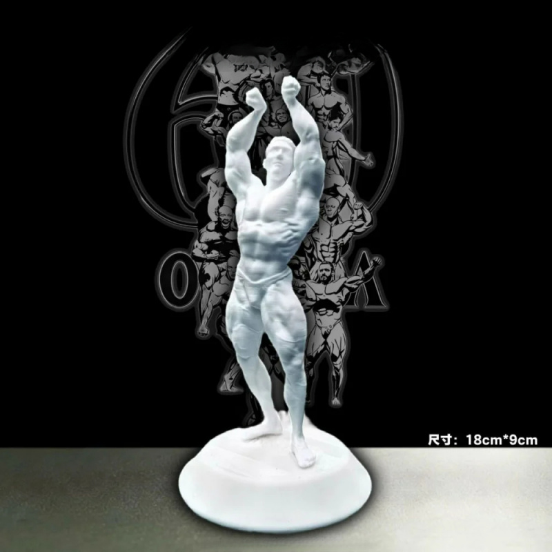ハードコアな筋肉質の男性競技選手像 - ボディビル競技彫刻  - 3D Printing Gold のレビューと価格