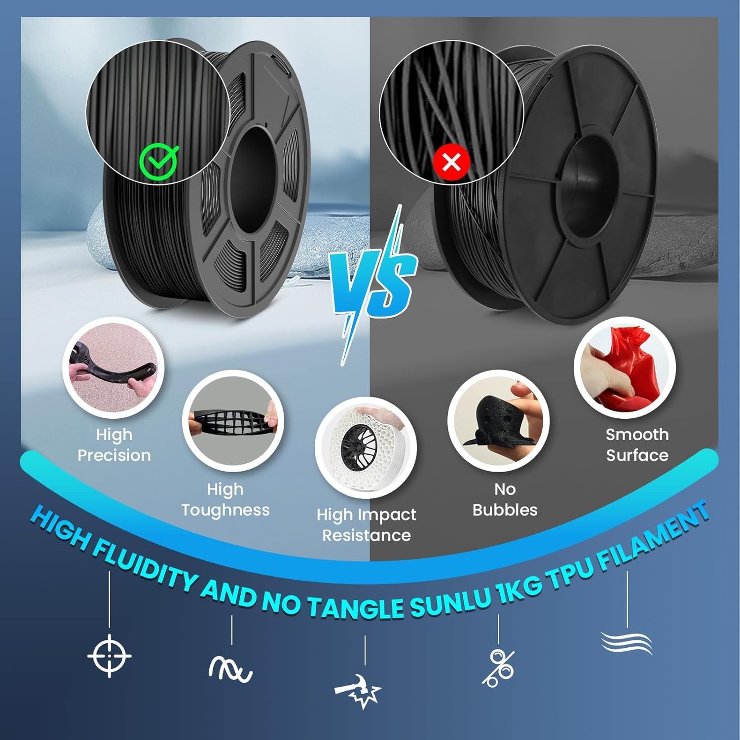 250g 1.75mm 95A TPUフレキシブルフィラメン - Tpu Flexible Filament のレビューと価格