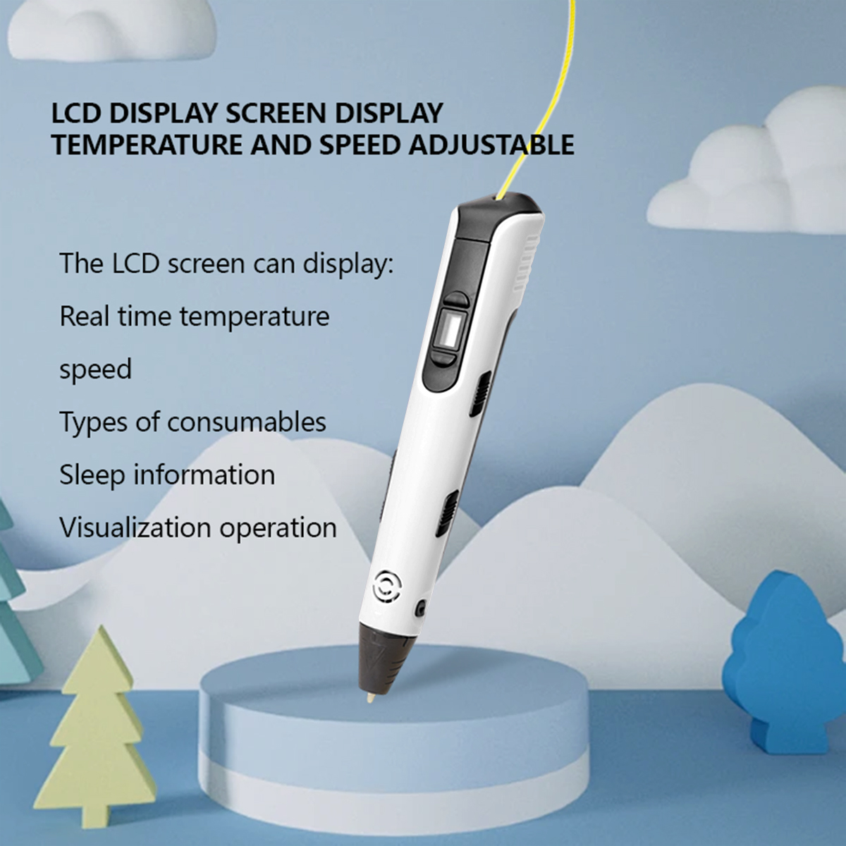 アップグレードされた3Dプリントペン、9メートルPLAフィラ - 3D Printing Pen For Kids のレビューと価格