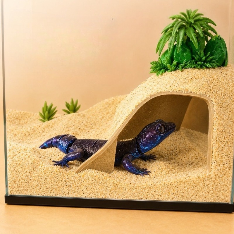3Dプリント製爬虫類隠れ家洞窟シェルターボックス、レオパード - 3D Printing Lizard のレビューと価格