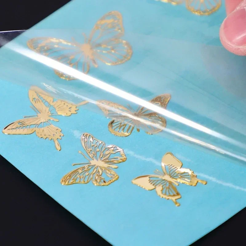 100枚入り カスタム転写3Dステッカー 特殊金銀UVプリン - 3D Printing Gold のレビューと価格