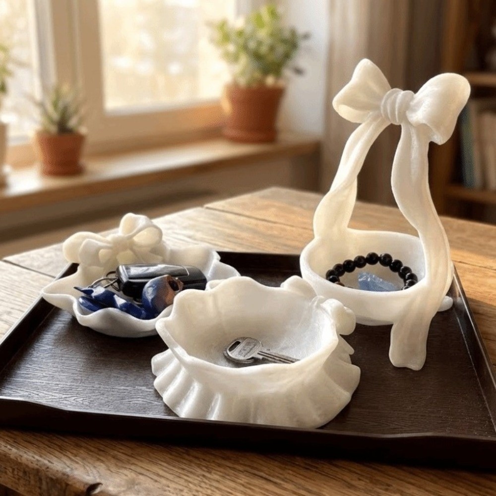エレガントな 3D プリントジュエリートレイ甘い装飾弓リボン - 3D Printing Ring Holder のレビューと価格