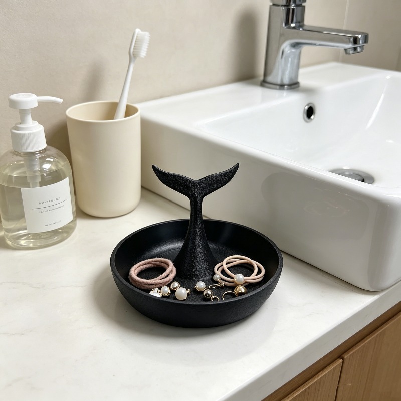 3D プリントされたクジラの尾ジュエリートレイミニラウンドデ - 3D Printing Ring Holder のレビューと価格