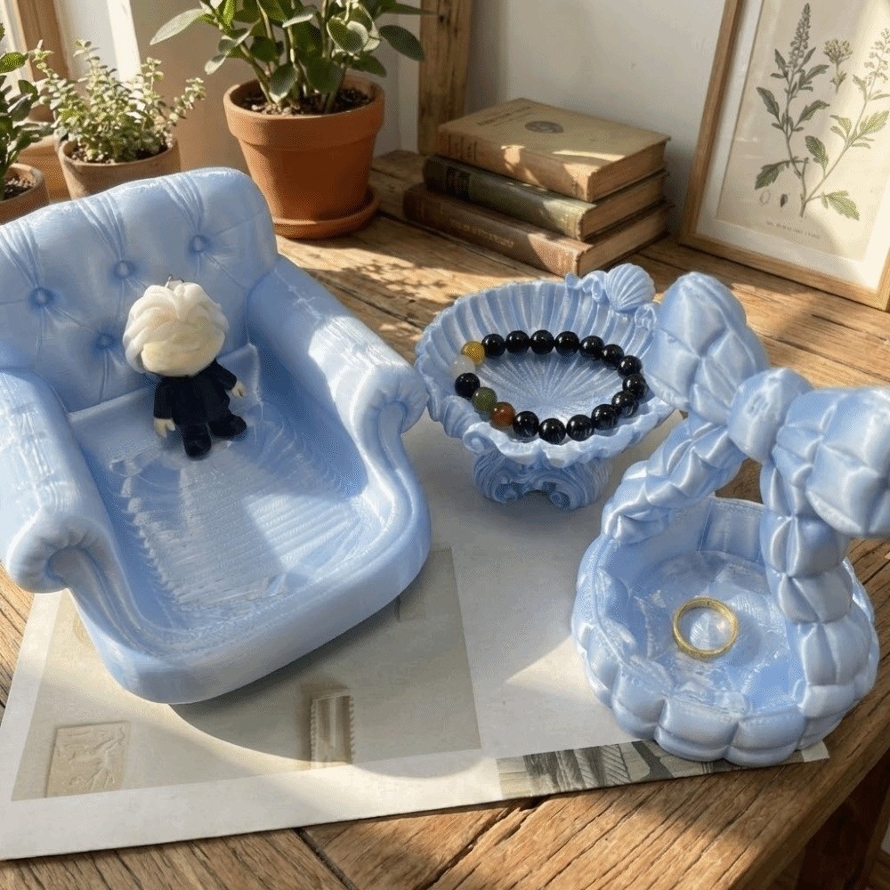 エレガントな弓型3Dプリントジュエリートレイ、装飾的な甘いソ - 3D Printing Ring Holder のレビューと価格