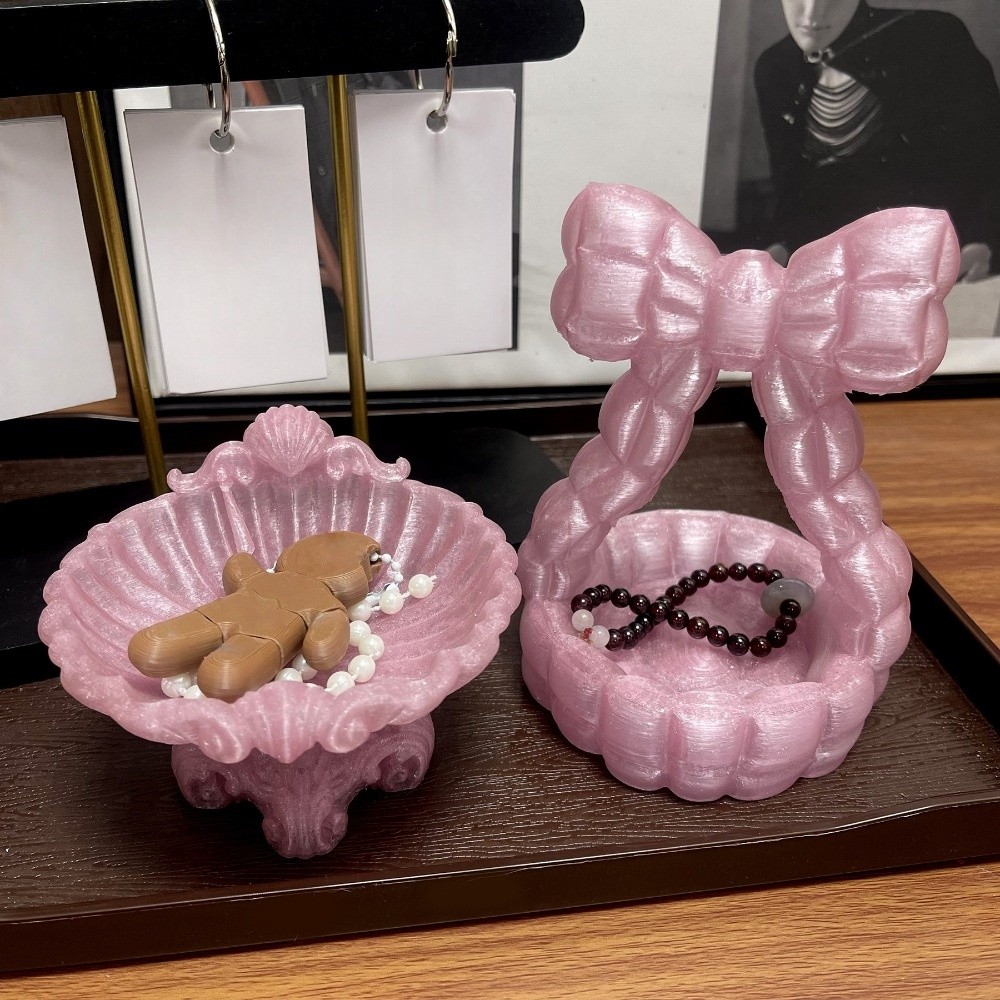 エレガントな弓型3Dプリントジュエリートレイ、装飾的な甘いソ - 3D Printing Ring Holder のレビューと価格